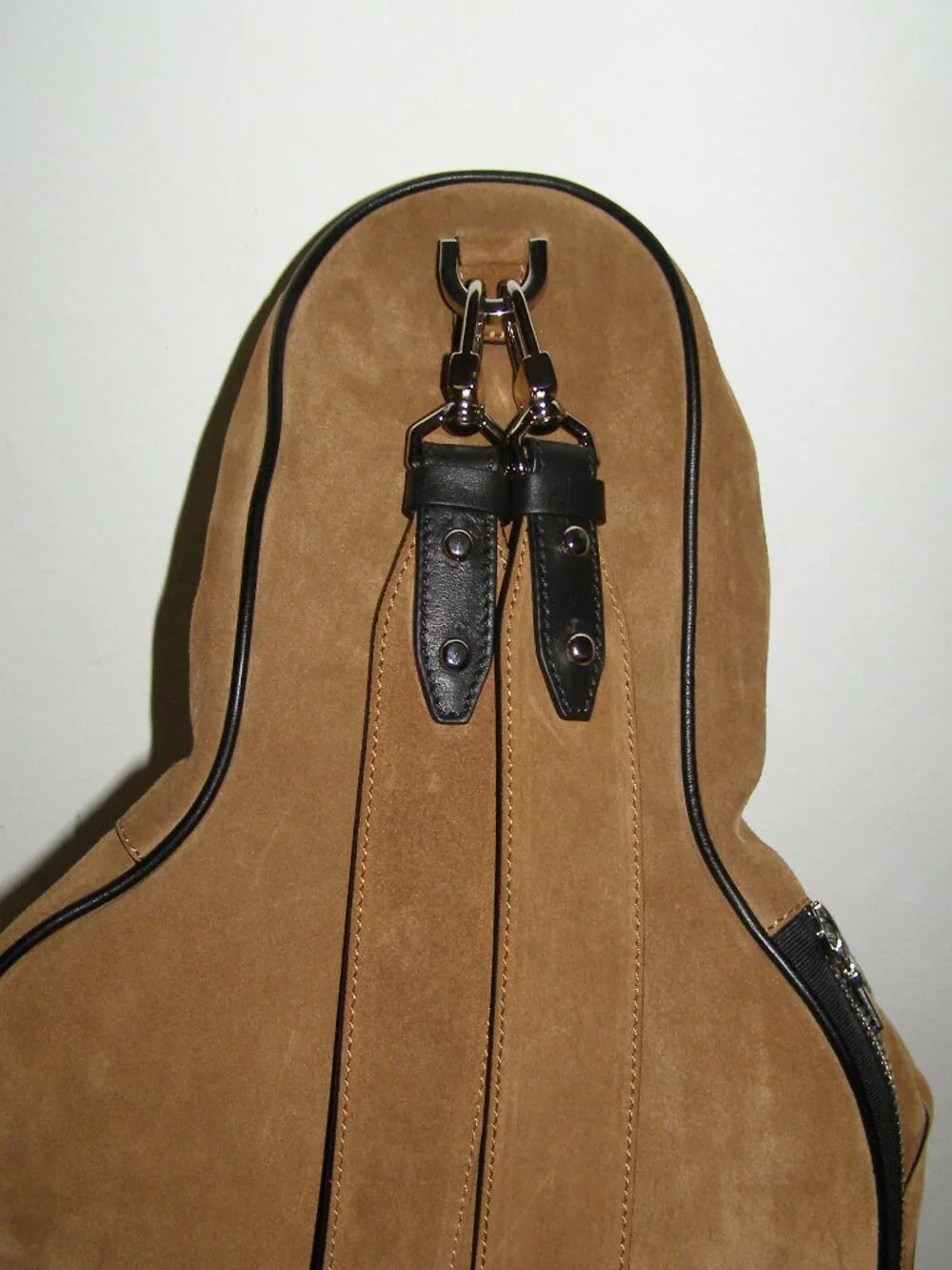 NWT Amiri medium Guitar Bag Brown Suede Backpack Mens Unisex Reversible Straps